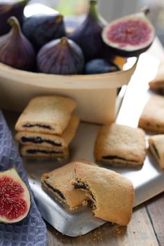 some figs and other food on a table