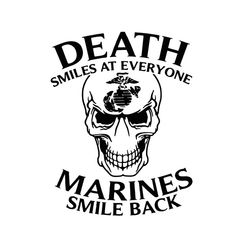 Death Smiles At Everyone Marines Smile Back Svg, Trending Sv - Inspire Uplift Usmc Wallpaper, Musical Instruments Drawing, Scary Skull, Acrylic Sculpture, Skull Svg, United States Marine, United States Marine Corps, Household Tools