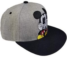 Disney Men's Mickey Mouse Embroidered Flat Bill Hat Flat Bill Hat, Mickey Mouse Hat, Disney Hats, Embroidered Flats, Flat Bill Hats, Disney Men, Hat Men, Disney Character, Mickey Ears