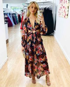 The Chloe Chiffon Maxi Dress is absolutely stunning! The chiffon fabric skims your body for ultra comfort and ease. Chiffon Maxi, Chiffon Maxi Dress, Chiffon Fabric, Black Maxi Dress, Beverly Hills, Black Floral, Dress Black, Open Back, Chloe