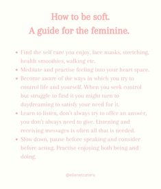 #femininebeauty #feminineenergy #femininity #femininebeauty #girlhood #empowerment #empoweringwomen #tips #journaling #journalprompts #healing #divinefeminineenergy #aesthetic #goddess #confidence #woundedfeminine #journalideas #shadowwork #selflove #selfcare #selfreflection #darkfeminineenergy #darkfeminine #darkfemininity #lawofattraction #manifestation #manifesting #romance #affirmation #quotes #shadowwork #selfimprovementtips #soft #coquette #aesthetic #babygirl #empowerment #selfcontrol #art #softfeminine #archangels #lightfeminine #god #prayer #worship Very Feminine Aesthetic, Confident Feminine Aesthetic, Soft Feminine Tips, Feminine Checklist, Feminine Affirmations For Women, Manifesting Romance, Feminine Communication, Soft Coquette Aesthetic, Aesthetic Goddess