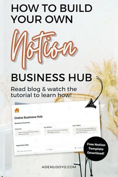 a sign that reads how to build your own motion business hub read blog & watch the video to learn how