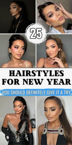 Looking for easy hairstyles for new year parties? Whether you have short hair, curly hair, or prefer cute braided looks, these styles are just what you need! Perfect for new year eve night parties, these hairstyles are designed to help you stand out. Get inspired with party ideas that work for eve short hair and look stunning at any party you attend! Night Parties, Sleek Bun, Hollywood Waves, Hair Curly, Eve Parties, New Years Eve Party, New Years Party