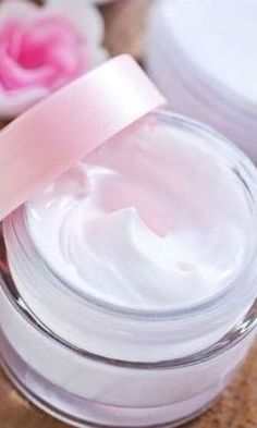 Basil Anti Aging Cream, Rose Cream For Face, How To Make Face Cream Recipes, Facial Cream Diy, Face Cream Diy, Face Cream Recipe, Rose Facial, Making Cosmetics