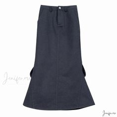 High-Waisted Split Hem Pencil Skirt - Trendy Midi Skirt with Flattering Silhouette