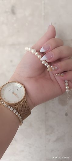 Pearls Nails, Cluse Watch, Wrap Watch