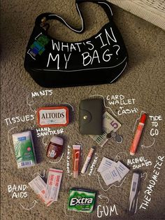 What To Keep In A Purse, Things To Keep In Purse, Hand Bag Essentials List, What I Keep In My Bag, Things To Put In Your Bag, Inside Bag Aesthetic, What To Carry In Your Purse List