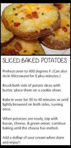 the recipe for baked potato cakes is shown