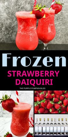 the frozen strawberry daiquiri is ready to be eaten