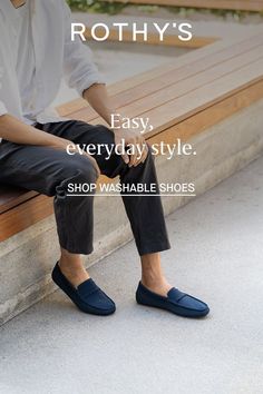 rothy's. Easy, Everyday Style. shop washable shoes Women White Sneakers, Summer Office Attire, Outfits Women Casual, Season Outfits, Mens Loafers, Plastic Water Bottles, Jordan Shoes Girls, Most Comfortable Shoes, Fashion Suits For Men