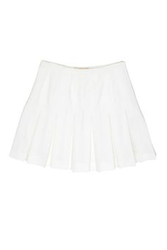 Current Boutique-Michael Kors - White Cotton Pleated Tennis Skirt Sz 6 Classic Summer Skirt With Pleated Hem, Cotton Mini Tennis Skirt, Classic Cotton Pleated Waist Skirt, Classic Cotton Pleated Skirt With Accordion Pleats, Classic Fitted Cotton Skirt, Classic Mini Skirt With Pleated Waist, Spring Solid Color Tennis Skirt With Pleated Hem, Classic Mini Skirt With Accordion Pleats, Classic Mini Skirt With Pleated Hem For Spring