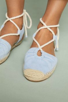 Ella Shoes, Tie Up Espadrilles, Espadrilles Sandals, Diy Sandals, Fashionable Snow Boots, Stunning Shoes, Chic Shoes, Buy Shoes Online, Crochet Shoes