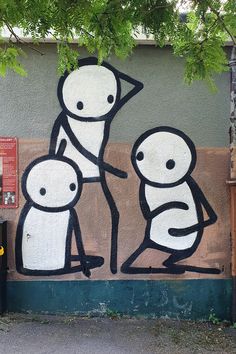 street art by STIK Outdoor Gallery, Three Boys