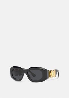 Versace Women's Maxi Medusa Biggie Sunglasses in black | Versace US Medusa Biggie Sunglasses, Versace Sunglasses Women, Versace Medusa Sunglasses, Versace Shades, Versace Eyewear, Versace Glasses, 90s Hip Hop, Versace Sunglasses, Hip Hop Culture