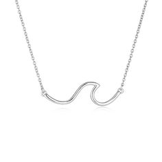 PRICES MAY VARY. 💖♥ Design : This ocean wave necklace detailed elegant charming,specially created for women.Perfect for everyday wear and other special occasions, such as ocean-themed jewelry, to express your love of the ocean. 💖♥ Material :100% 925 sterling silver material. Lead-Free & Nickel-Free, Hypoallergenic and safety for sensitive skins women. 💖♥ Size : Wave pendant: 0.38*1.35 inch;chain length:18 inch+2 inch extend chain; packaging:1 x ocean necklace;1 x polishing cloth and 1 x exqui Wave Pendant, Wave Jewelry, Ocean Necklace, Beach Necklace, Wave Necklace, Jewelry Beach, Beach Necklaces, Ocean Jewelry, Women Gifts