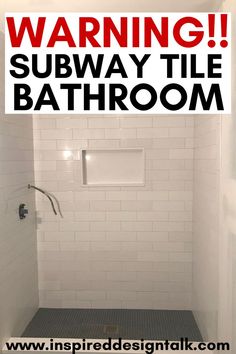 white subway tile Bathroom Mistakes, White Subway Tile Shower