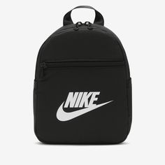 Upgrading a heritage favorite, the Nike Sportswear Mini Backpack is made with at least 55% recycled polyester fibers. It features a felt-lined accessories pocket and a premium webbing handle and shoulder straps. Nike Mini Backpack, Mochila Nike, Cute Mini Bags, Nike Backpack, Outfit Combos, Nike Sportswear Women, Mini Mochila, Backpack Reviews, Random Items