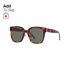 in stock Luxury Tortoiseshell Wayfarer Sunglasses, Luxury Tortoiseshell Sunglasses With Polarized Lenses, Luxury Tortoiseshell Polarized Sunglasses, Store Signs, Women's Sunglasses, Tortoise, Sunglasses Women, Saint Laurent, Pick Up