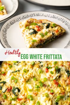 an egg white frittata is on a plate