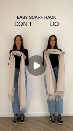 Different Ways To Wear A Scarf, Scarf Ideas How To Wear A, How To Accessorize, How To Wear Scarf, How To Style A Scarf, Black Scarf Outfit, Outfit With Scarf, Fashion Mistakes Woman, Scarf Hacks