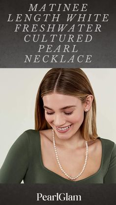 This freshwater pearl necklace is a beautiful, elegant statement piece. The pearls are of the highest quality and have a wonderful luster that makes them shine. The strand measures 24 inches in length and can be worn on any occasion, from formal evening events to everyday casual wear. A 14K gold clasp ensures that the necklace stays secure around your neck. Hollywood Glamour, Necklace For Women