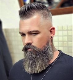 Beard Styles Shape, Beard Ideas, Badass Beard, Long Beard Styles, High Fade Haircut