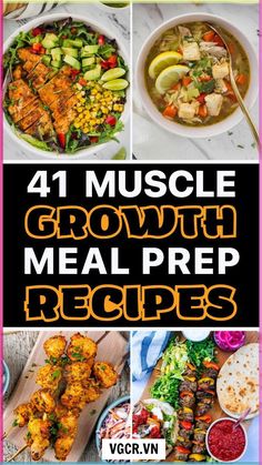 If you're focused on exercising and aiming to build stronger muscles, these amazing meal prep ideas for muscle growth are a must-try. These satisfying and tasty recipes are loaded with protein, making them perfect for your post-workout meals. Post Workout Meals Build Muscle, Best Protein Foods Build Muscle, Foods To Help Tone Muscle, Bodybuilding Recipes Meal Prep, Muscle Gain Meal Prep, Muscle Building Meals, Muscle Building Recipes, Good Protein Foods, Muscle Gain Meal Plan