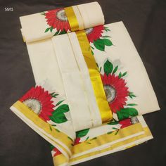 Kerala Special Kasavu Print Cotton Set Mundu 2.80 With Stitched Blouse or Blouse Material,Beautiful Kerala Designs,Onam,Vishu,festival and pooja          If stitched blouse need, we will provide you measurement chart at the time of placing the order. As per the measurement given by the  buyer, we will stitch the blouse with separate lining material. It will take minimum 10 days for dispatch if it is stitched.   Package Details : 1 No Pack:  - 1 Set 2.60 mtr and 1 Mundu Piece  2 mtr, (Length - 2. Vishu Festival, Kerala Special, Blouse Material, Cotton Set, Measurement Chart, Dress Clothes For Women, Kids Wear, Kerala, Printed Cotton