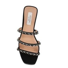 New In Box! *Vegan Leather Upper Material *Vegan Leather Lining *Synthetic Sole *1 Inch Heel Height Steve Madden Black Sandals, Chain Braid, Black Synthetic T-strap Sandals With Buckle Closure, Steve Madden Shoes, Slip On Sandal, Steve Madden, Women's Shoes Sandals, Vegan Leather, Shoes Sandals