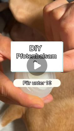 a person holding a label with the words diy proteambalsam on it