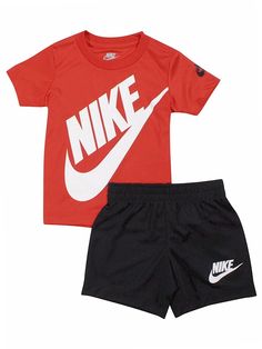 A to Z Shop Our eBay Store About Us Contact Us Add to Favorite Sellers Nike T-Shirt & Shorts Set Toddler/Little Boy's 2-Piece Swoosh Nike T-Shirt & Shorts Set Toddler/Little Boy's 2-Piece Swoosh Product Description: Model: 6F024 1 T-Shirt; 1 Pair Of Shorts Shirt Features Short Sleeves & Crew Neck Shorts Feature Elasticized Waistband Swoosh Logo At Chest; Left Sleeve; & Left Leg Made Of: 100% Polyester Made In: Vietnam  155399-6    Payment   After winning an item in auction or completing a Buy-It-Now purchase you must use our secured checkout system. Please click the checkout icon and follow the instructions. Check-Out Now! Click on the Check-out button and You will be able to complete your payment and finalize your purchase without waiting for the winning bidder email confirmation. Check-O Sporty Crew Neck Playwear Set, Cotton Sports Sets With Short Sleeves, Casual Sports Sets For Spring, Spring Sports Casual Sets, Short Sleeve Cotton Sports Set, Spring Casual Sports Sets, Summer Athleisure T-shirt For Playwear, Sportswear Tops For Playwear, Sporty Playwear Set With Graphic Print