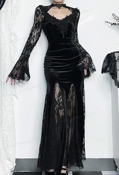 Velvet Mermaid Gown, Goth Doll, Aesthetic Collection, Fishtail Dress, Goth Dress, Butterfly Dress, Vintage Cottage, Gothic Dress, Mermaid Gown