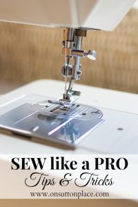 a sewing machine with the words sew like a pro on it's side