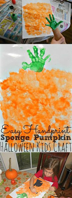 an easy pumpkin craft for kids that is perfect to do with the kids this halloween