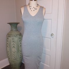 Golden State Los Angeles Poly/Rayon/Spandex Tank Dress. Super Comfortable Ribbed Fabric. 3/4 Lining For Shape. Machine Washable. 40" From Top Of Shoulder To Hem. This Is A Junior Size M. Will Fit Sizes 3,5,7/4,6,8. Get Ready For Summer! Gray Stretch Bodycon Dress For Spring, Baby Pink Dresses, Bell Sleeve Shift Dress, Dresses Ladies, Blue Party Dress, Purple Midi Dress, Golf Dresses, Get Ready For Summer, Pin Up Dresses