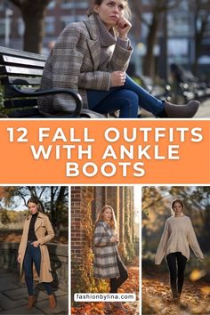 Explore 12 fall outfits featuring ankle boots that offer both style and practicality. Perfect for creating polished looks that are ideal for any fall occasion. Fall In Dc Outfits, How To Style Brown Boots Ankle, Leather Ankle Boots Outfit, Ankle Boots Outfit Work, Buckle Boots Outfit, Outfits With Ankle Boots, Brown Booties Outfit, Casual Boots Outfit, Cute Rodeo Outfits