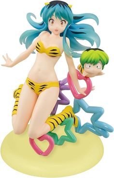 Amazon.com: Ichibansho Figure - Urusei Yatsura - Lum & Ten, Bandai Spirits Collectible Statue : Toys & Games Cool Figures, Lum Urusei Yatsura, Panty And Stocking Anime, 2000s Japanese Fashion, Urusei Yatsura, Anime Games, How To Make Drawing