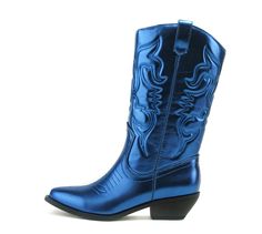 PRICES MAY VARY. Latest Fashion and Trend for Stylish and Sexy Look This style runs true to the size. Slip on Style for easy on/off Shaft length including heel: approximately 13" Heel Height: 1.75", Platform Height: .25" Soda shoes latest collection ~ "Reno" Blue Cowboy Boots, Cheap Boots, Soda Shoes, Ariat Boots, Boys Boots, White Boots, Amazon Finds, Western Cowboy, Western Boots