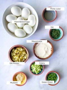 an image of eggs and other ingredients in bowls