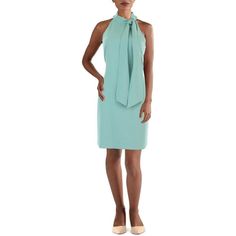 Full Condition: New With Tags Size: 10 Color: Sage Green Full Title: Vince Camuto Bow-Neck Halter Dress Vc0m3404 A Showy Bow Finishes The Chic Cutaway Shoulder Line Of This Simply Sophisticated Halter Shift From Vince Camuto. 97% Polyester / 3% Spandex Sku: 65165c028acc2-1658686bda83ca Spring Mini Dress With Fitted Tie Neck, Spring Mini Dress With Tie Neck And Fitted Style, Fitted Mini Dress With Tie Neck For Spring, Summer Workwear Dress With Tie Neck, Elegant Mini Dress With Tie Neck, Chic Fitted Dress With Tie Neck, Chic Fitted Tie-neck Dress, Short Halter Dress, Shift Dresses Work