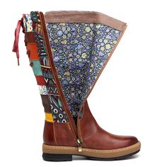 Shop our Vintage Mid-Calf Boots for Women featuring a bohemian retro style, genuine leather, and printed side zipper. Perfect for motorcycle enthusiasts and fashion lovers alike. Buy now from Shoe Me Royalty. Product information: Upper material: top layer cowhide Lining Material：Cloth Sole Material: Rubber Processing technology: hand-wiping, laser engraving, precision car line Heel type: flat bottom Heel height: 3cm  Shoe circumference: >360mm Shoe height: 4"-6" Wearing style: side zipper 🛒 HOW Bohemian Shoes, Buy Womens Boots, Tape Design, Leather Motorcycle Boots, Shoes Art, Moto Vintage, Winter Heels, Leather Knee Boots, Embroidery Shoes