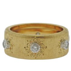 Buccellati Diamond 18 Karat Gold Wedding Band Ring Buccellati Rings, Buccellati Jewelry, Antique Jewelry Indian, Yellow Gold Wedding Band, Gold Band Ring, Wedding Band Ring, Gold Wedding Band, Antique Rings, Vintage Engagement Rings