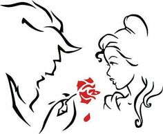 the beauty and the beast logo is shown in this image, which appears to be from disney's animated movie