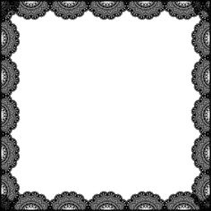 a black and white lace border with an empty space in the center for text or images