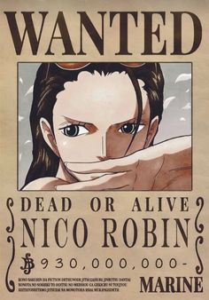 a wanted poster for the upcoming movie, dead or alive nao robinn?