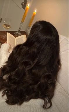 Brown Wavy Hair, Rambut Brunette, Black Hair Aesthetic, Long Dark Hair, Long Wavy Hair