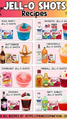 an advertisement for jell - o shots is shown