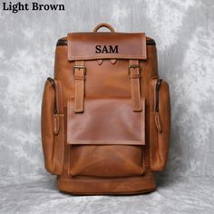 Genuine Leather Men's Backpack Features & Benefits 👜 Premium Quality Material: First Layer Cowhide Leather:  Crafted from top-grade full grain leather for unmatched durability and elegance. 🐄✨ Handmade Excellence:  Each bag is intricately handcrafted, showcasing high-quality artisanal work. 🎨👌 📏 Perfect Size & Capacity: Dimensions:  Length 30cm, Width 17cm, Height 43cm - Ideal for travel and daily use. 📐 Capacity: 2 0-35 Litres - Spacious enough to carry all your essentials, including a la Leather Backpack For Trip, Brown Large Capacity Backpack For Adventure, Large Capacity Leather Backpack For Adventure, Large Capacity Rectangular Leather Backpack For Adventure, Spacious Satchel Backpack For Trips, Large Capacity Satchel Backpack For Trip, Weekend Backpack, Office Backpack, Men Shoulder Bag