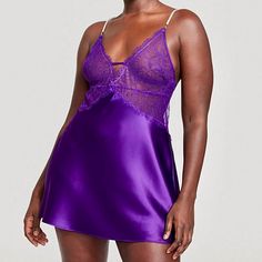 Victoria's Secret Lace Top Satin Plunge Slip Shine Strap Nwt. Condition Is New With Tags. Elegant Victoria's Secret Sleepwear With Built-in Bra, Purple V-neck Party Sleepwear, Wedding Night Slip With Built-in Bra, Victoria's Secret Sleepwear For Date Night, Victoria Secret Slip Dress, Top Satin, Lingerie Catalog, Victoria Secret Pink Bras, Victoria Secret Lingerie