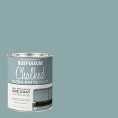 a can of rustoleum chalked ultra matte paint on a blue background